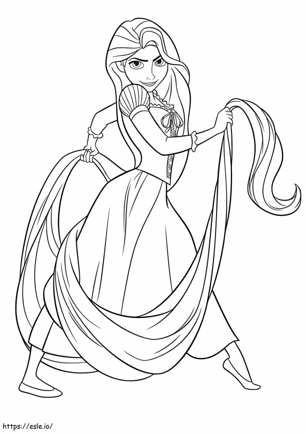 Strong Rapunzel coloring page