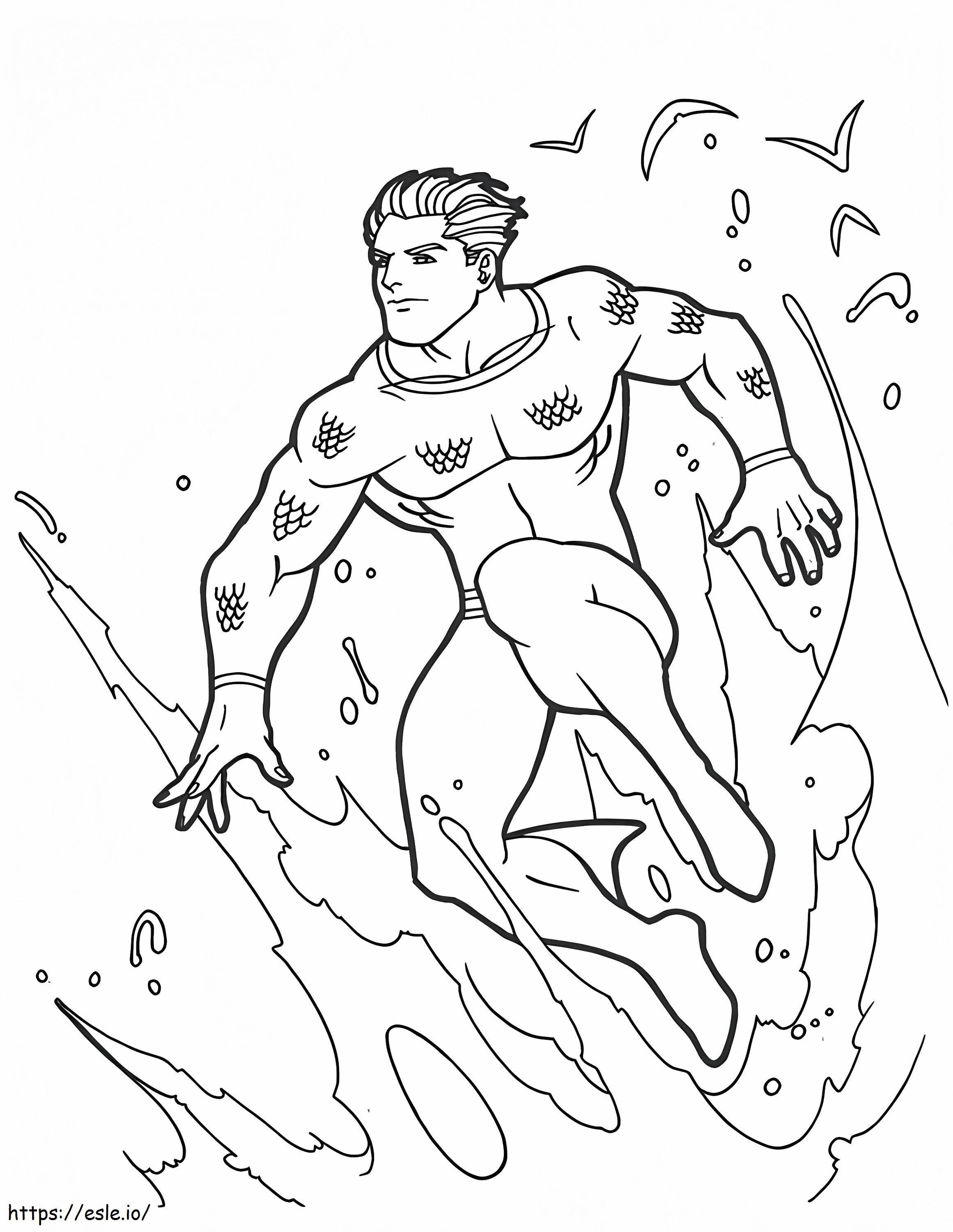 Aquaman 11 para colorir