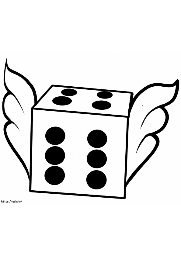 Dice With Wings coloring page