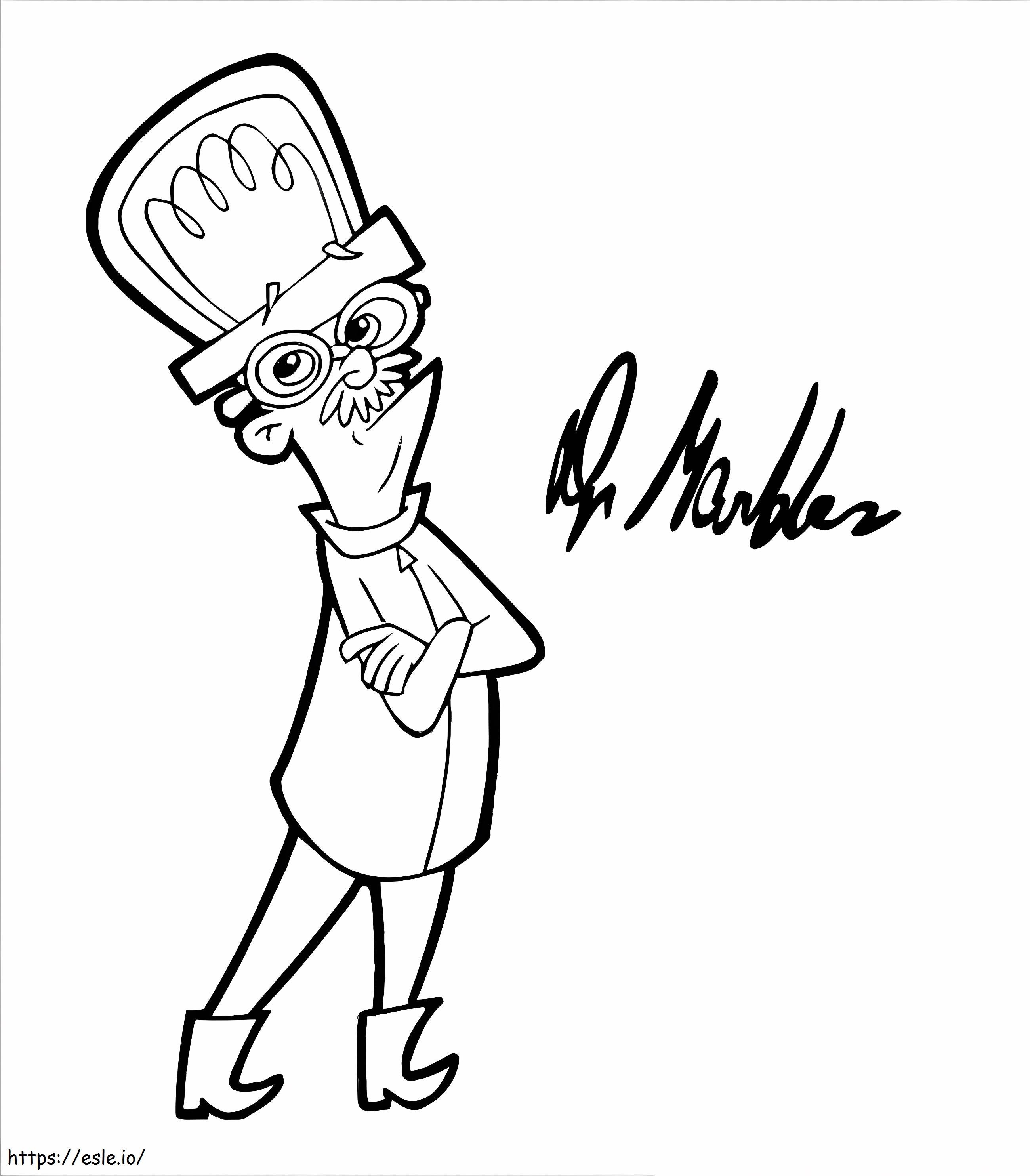 Dr. Marbles von Cyberchase ausmalbild zum Ausdrucken