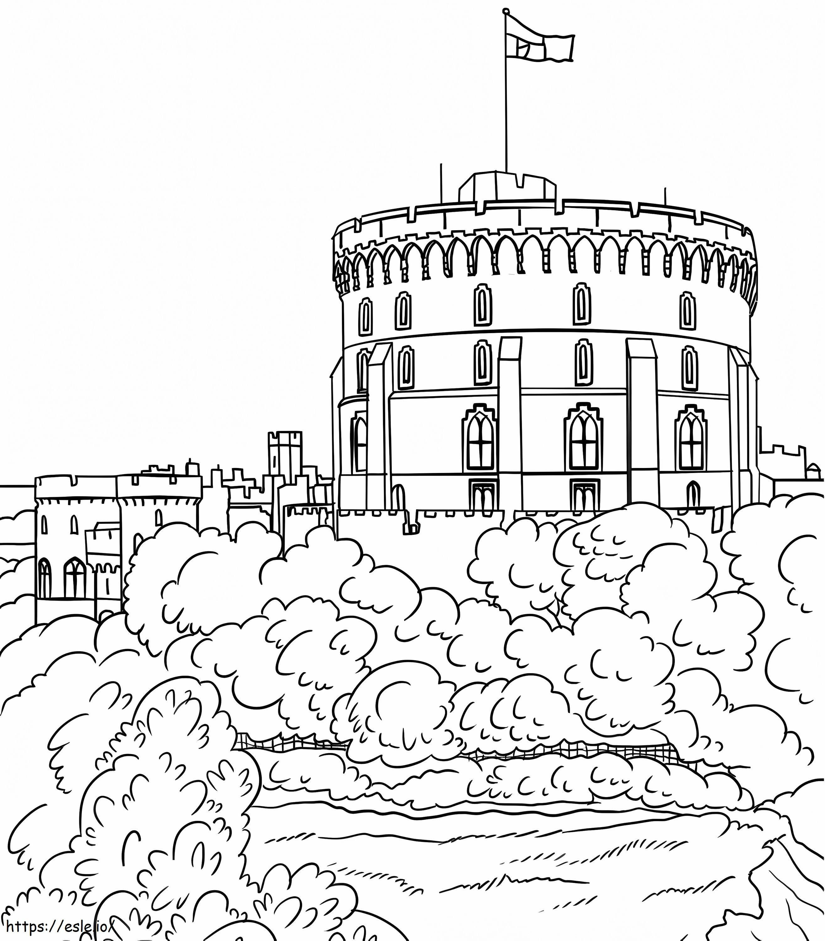 Coloriage 1562142854 Le château de Windsor A4 à imprimer dessin