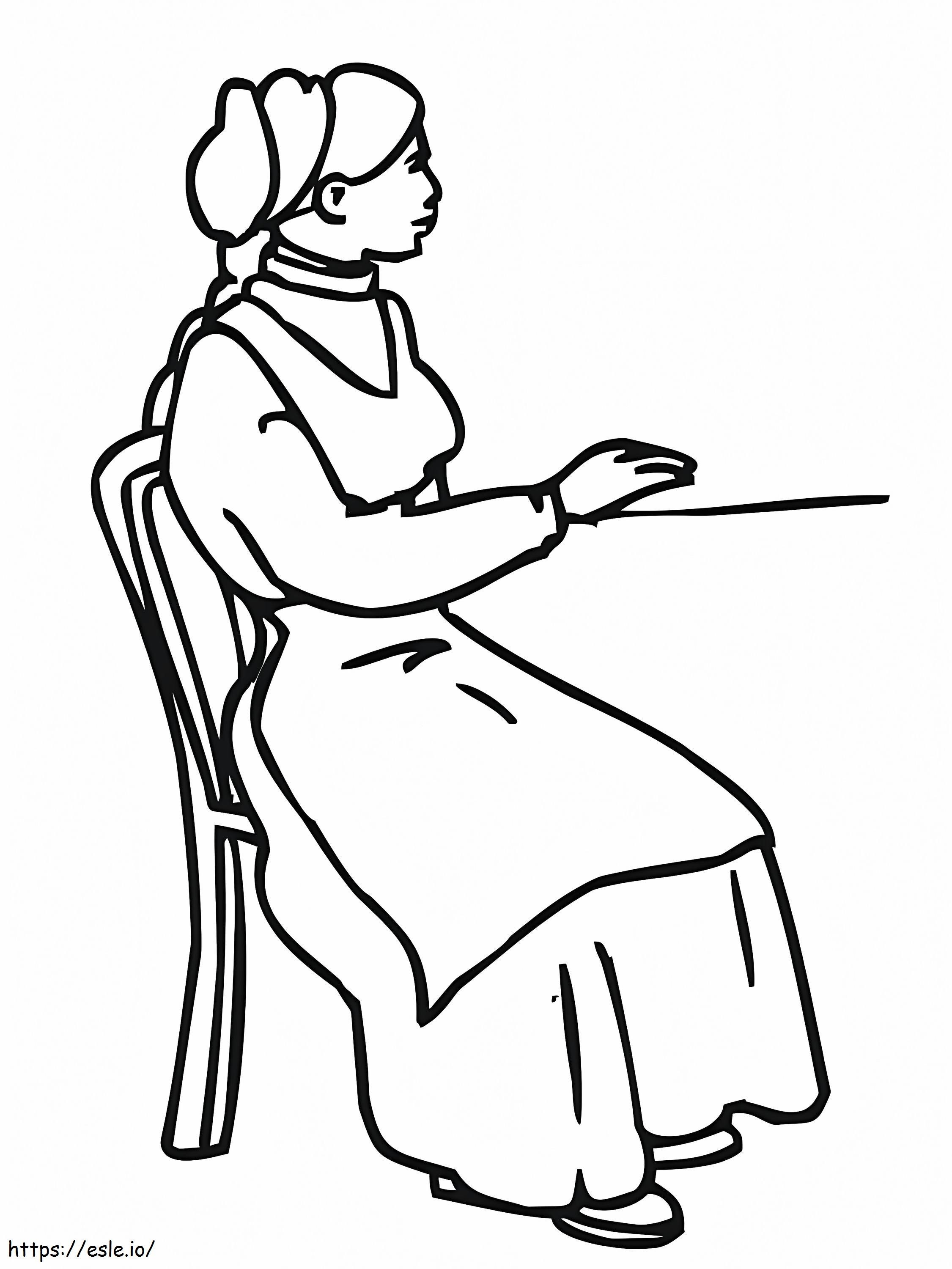 Norway Woman coloring page