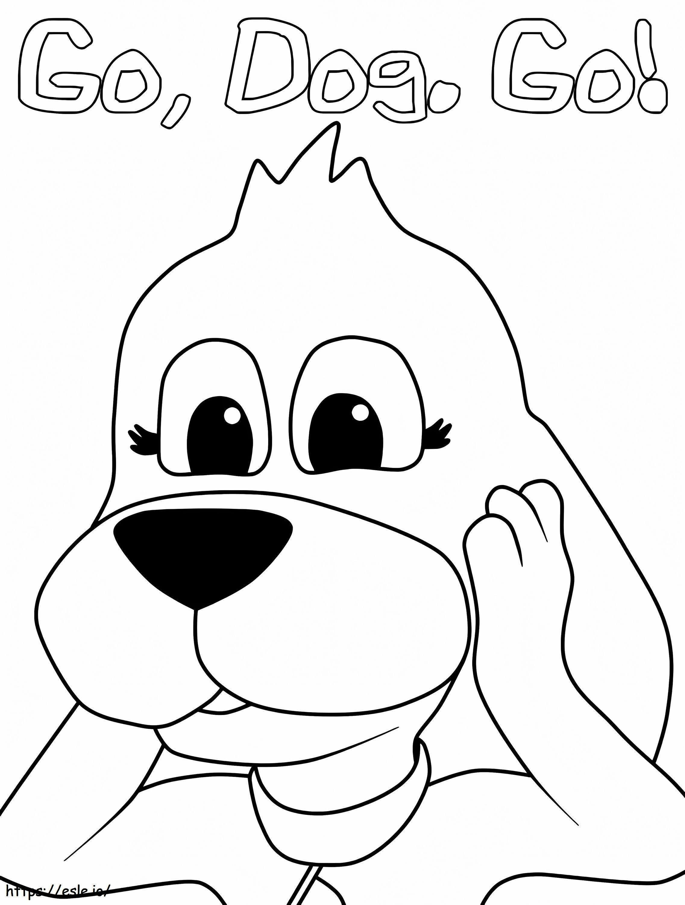 Tag Barker Go Dog Go coloring page