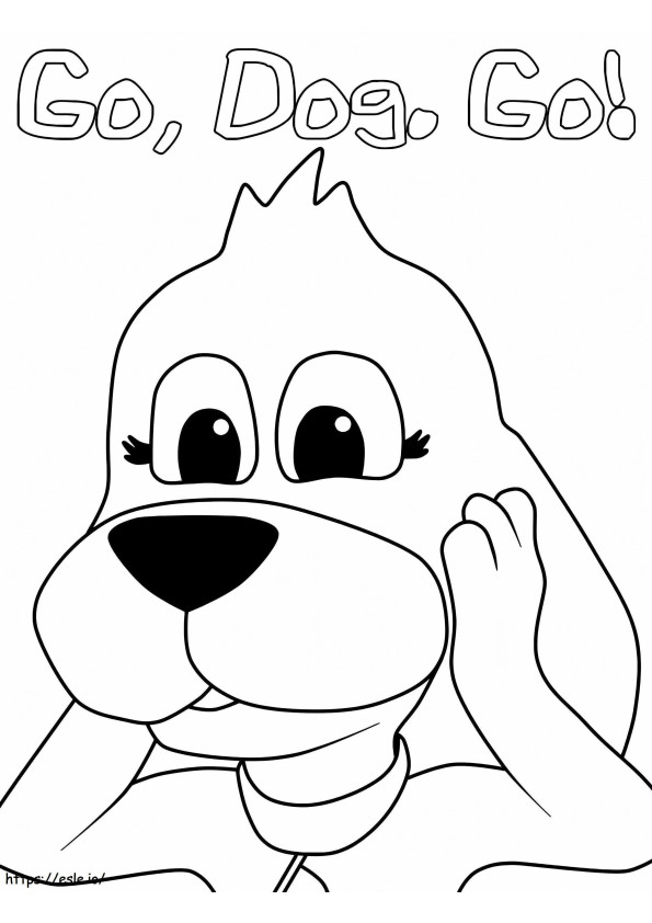 Tag Barker Go Dog Go coloring page