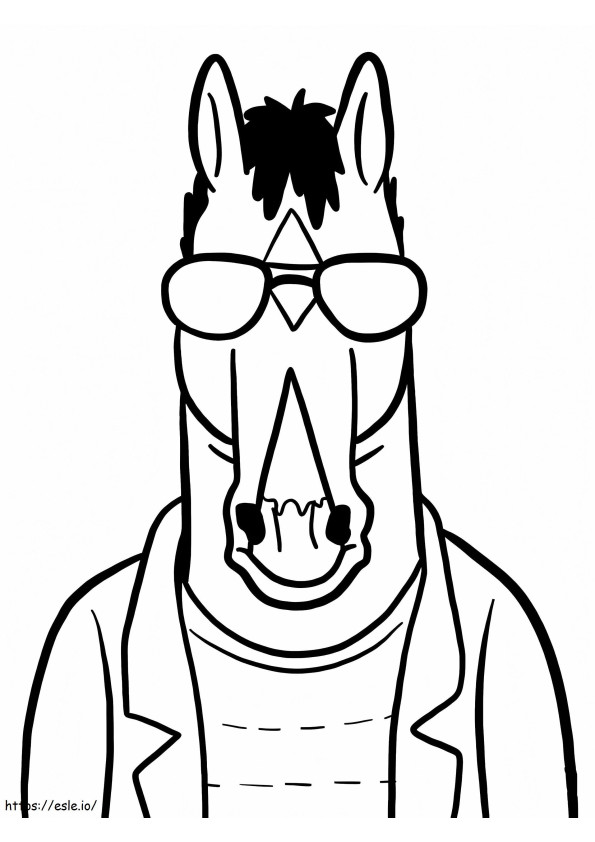 BoJack Horseman con gafas de sol para colorear