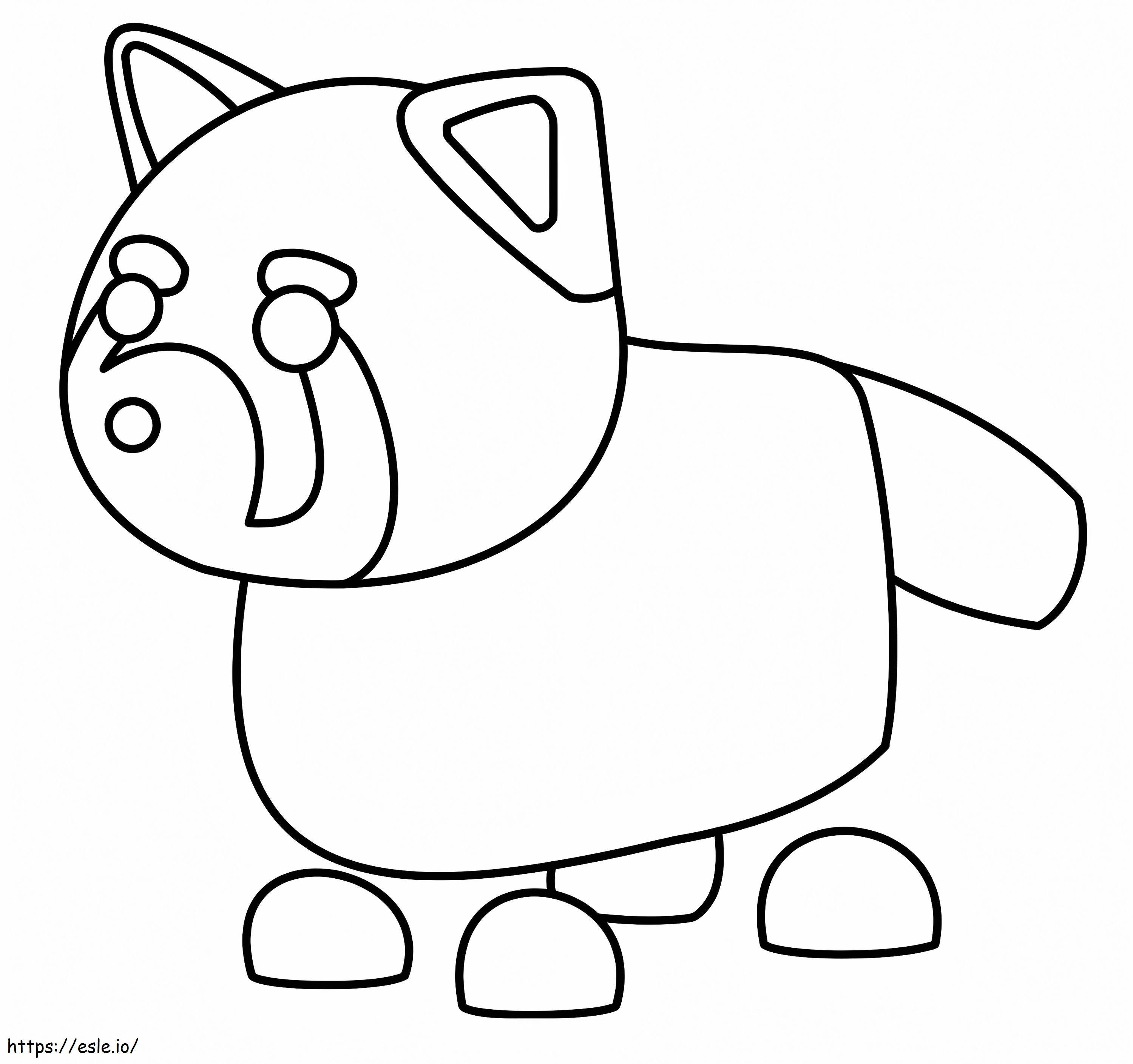 Coloriage Panda roux, adopte-moi à imprimer dessin