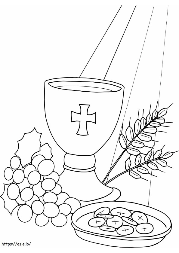 Communion To Color coloring page