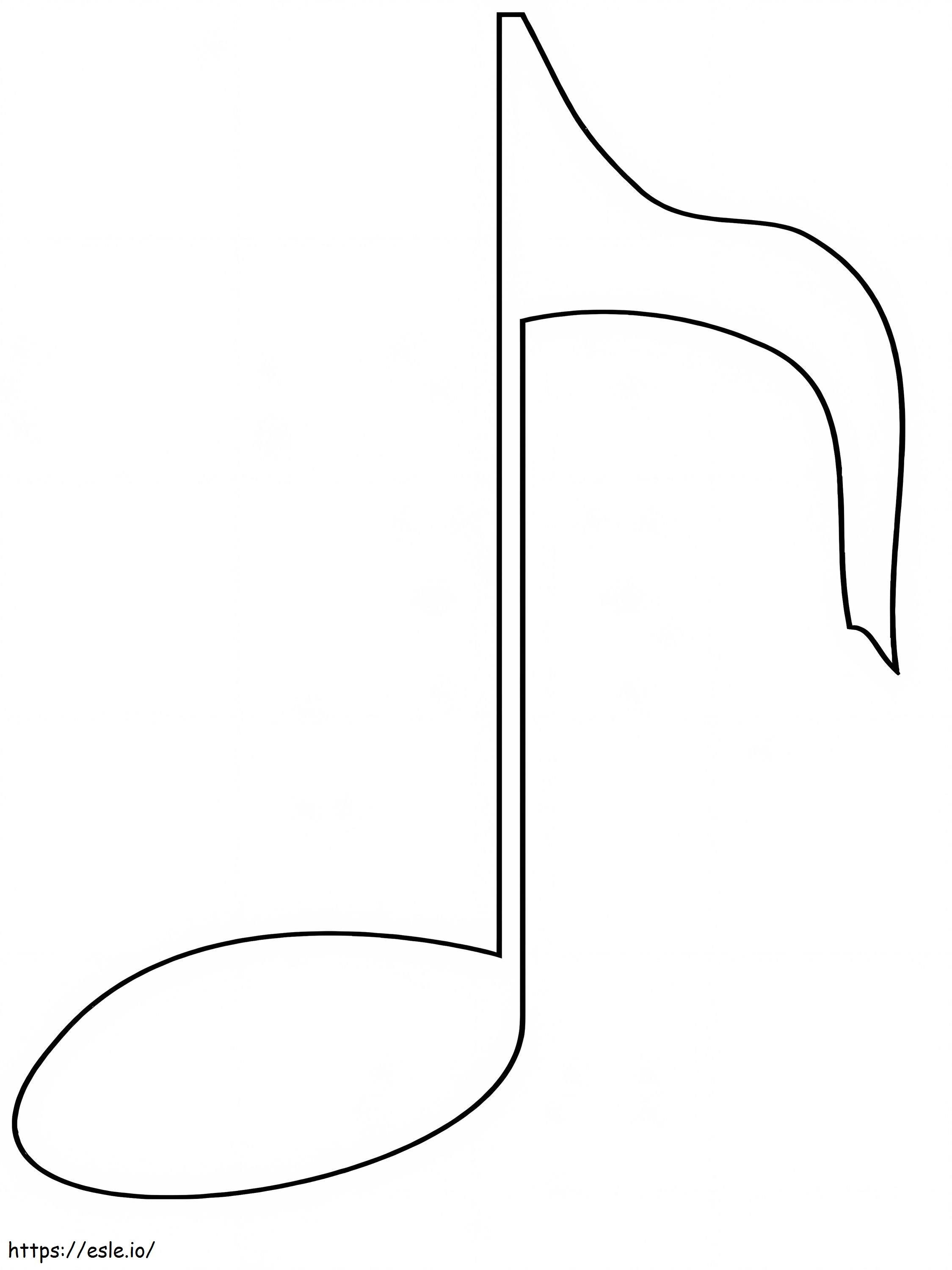 Coloriage Note de musique simple 1 à imprimer dessin