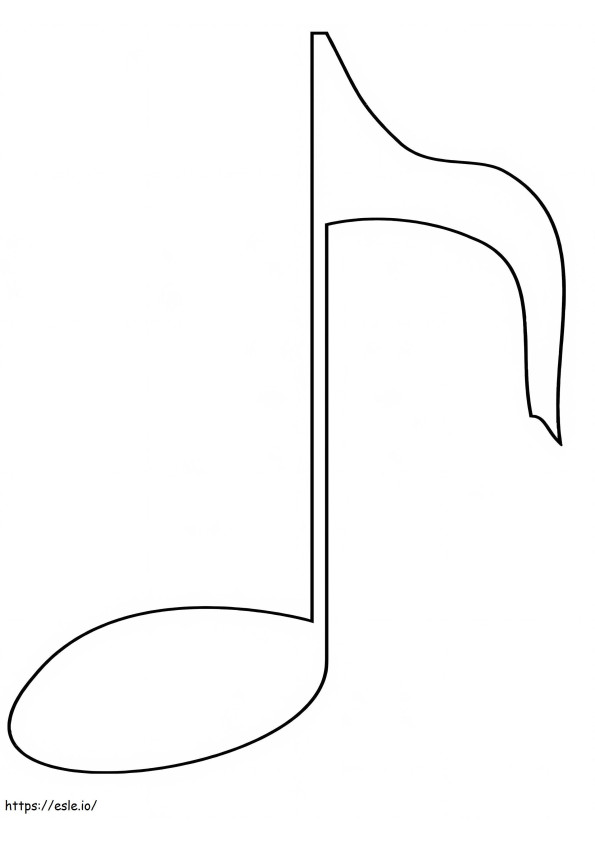 Coloriage Note de musique simple 1 à imprimer dessin