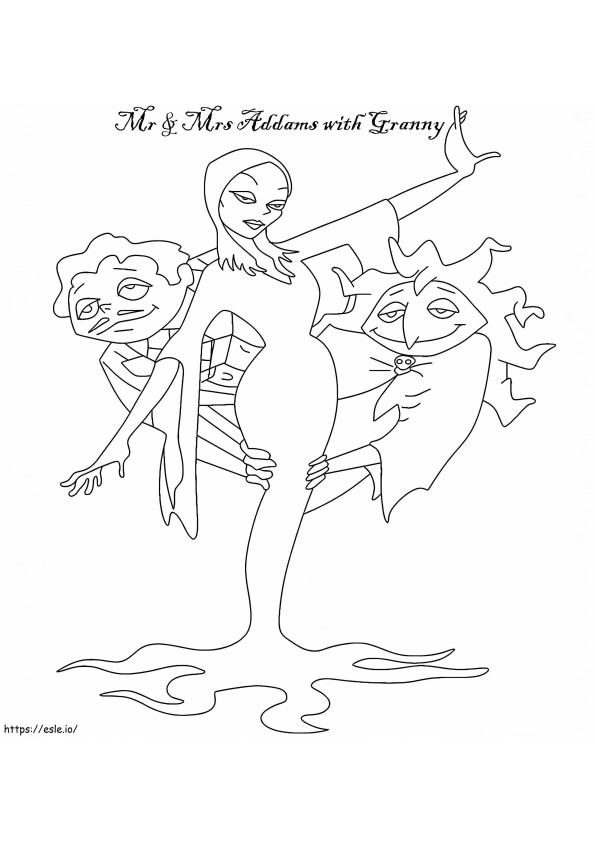 The Addams Family 4 coloring page