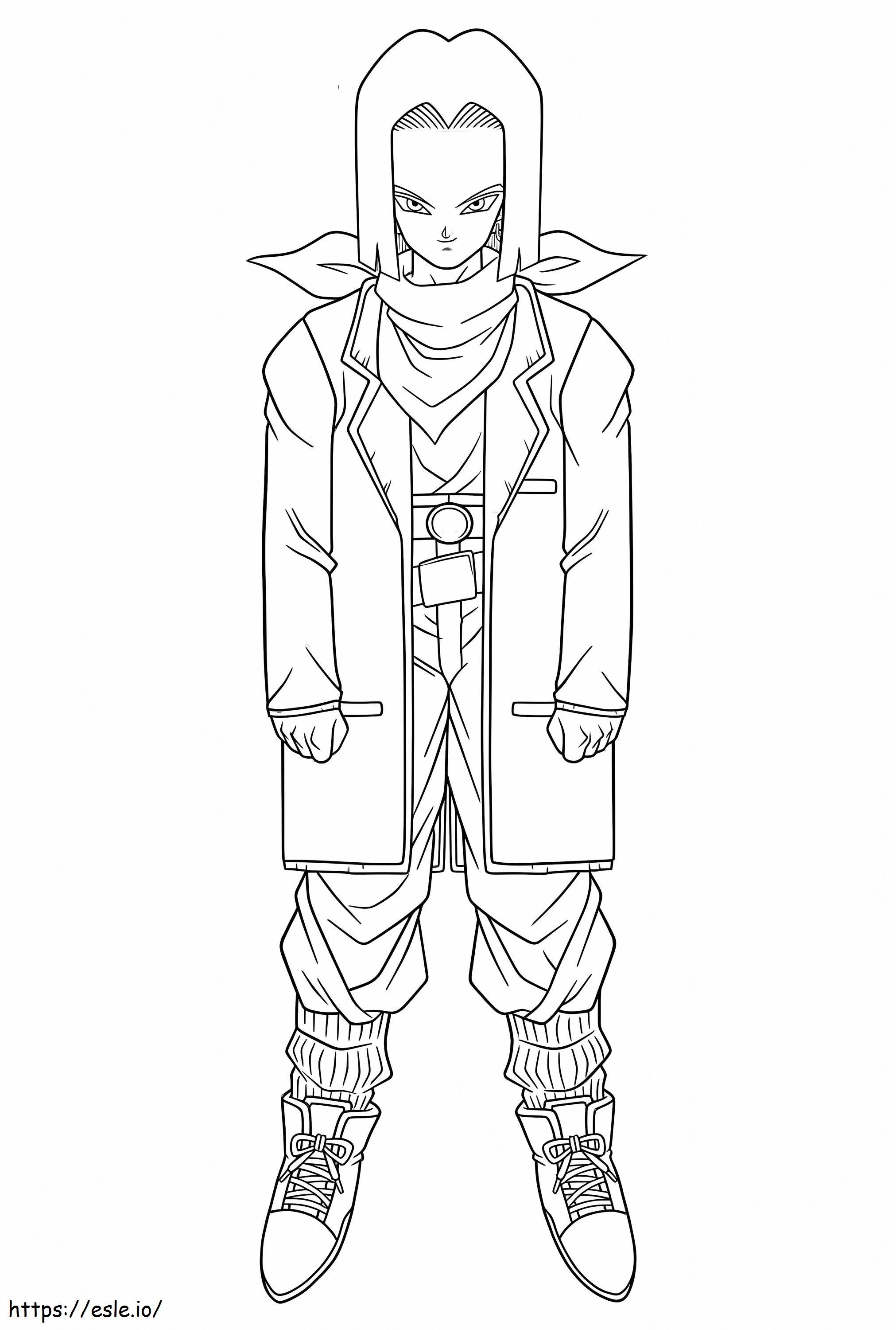 Android 17 coloring page