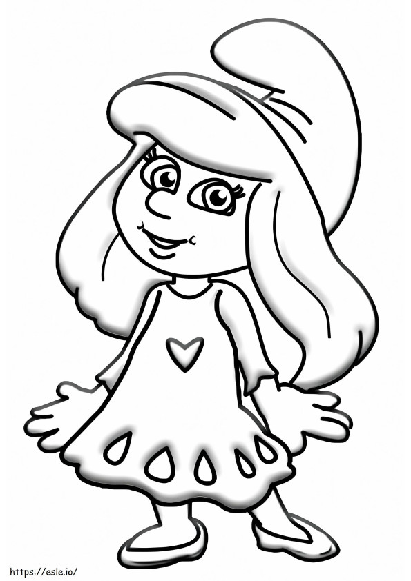 Smurfette 3 coloring page