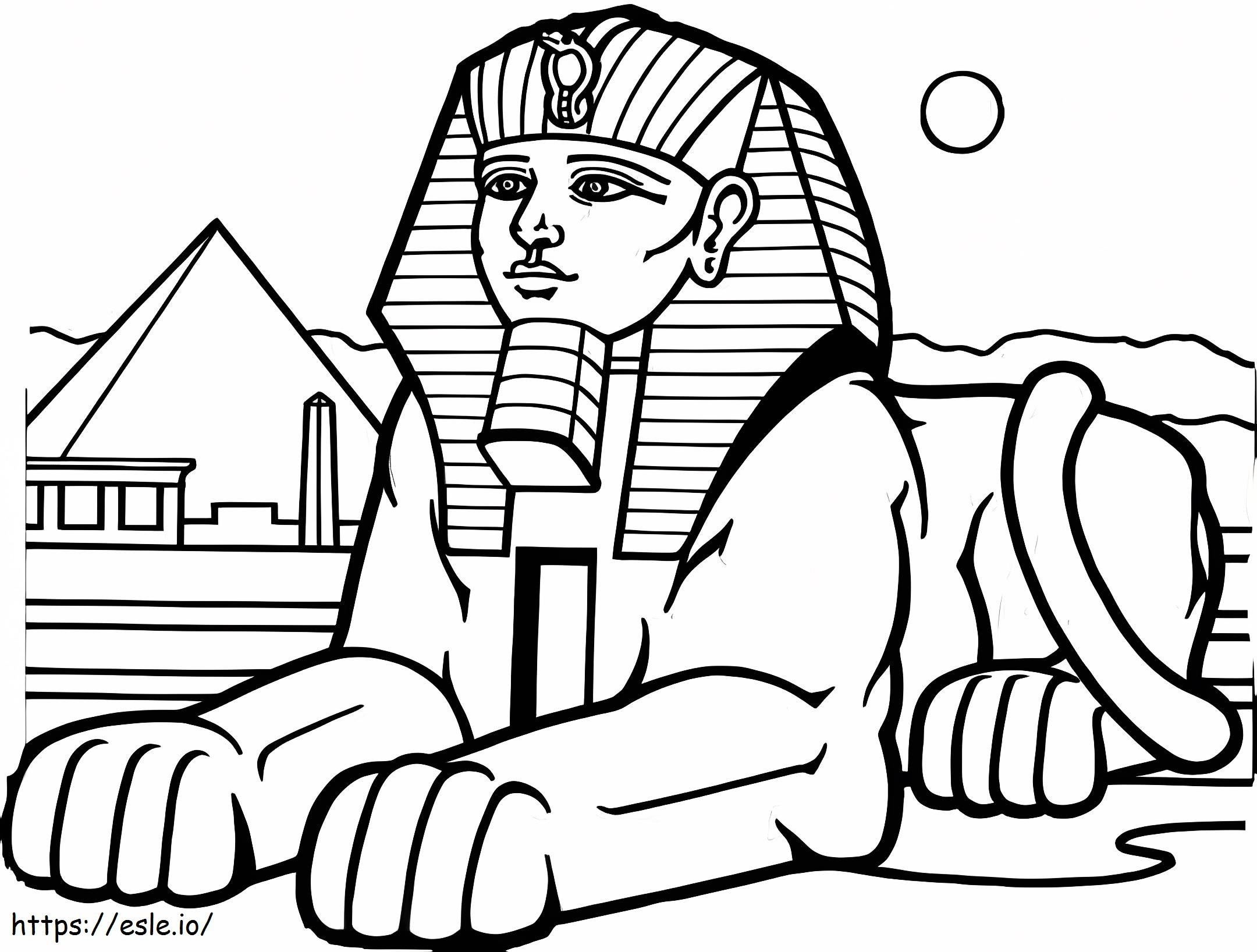 Amazing Sphinx coloring page