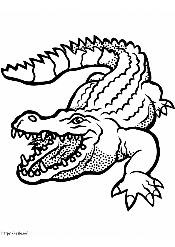 Scary Crocodile coloring page