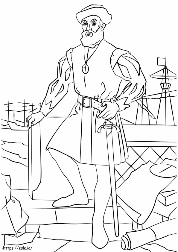 Ferdinand Magellan värityskuva