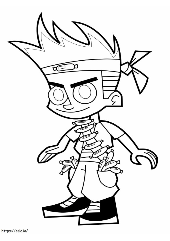 Awesome Johnny Test coloring page