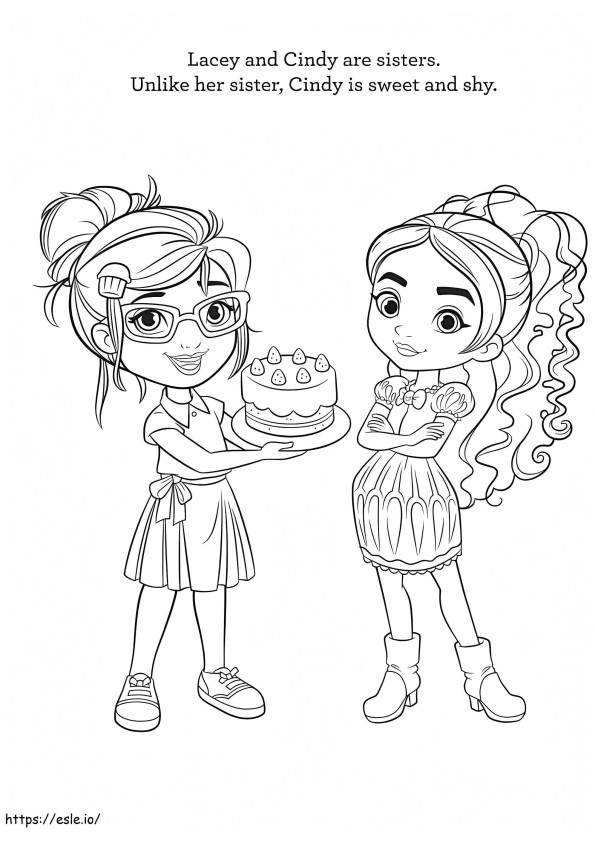 Lacey And Cindy From Sunny Day coloring page