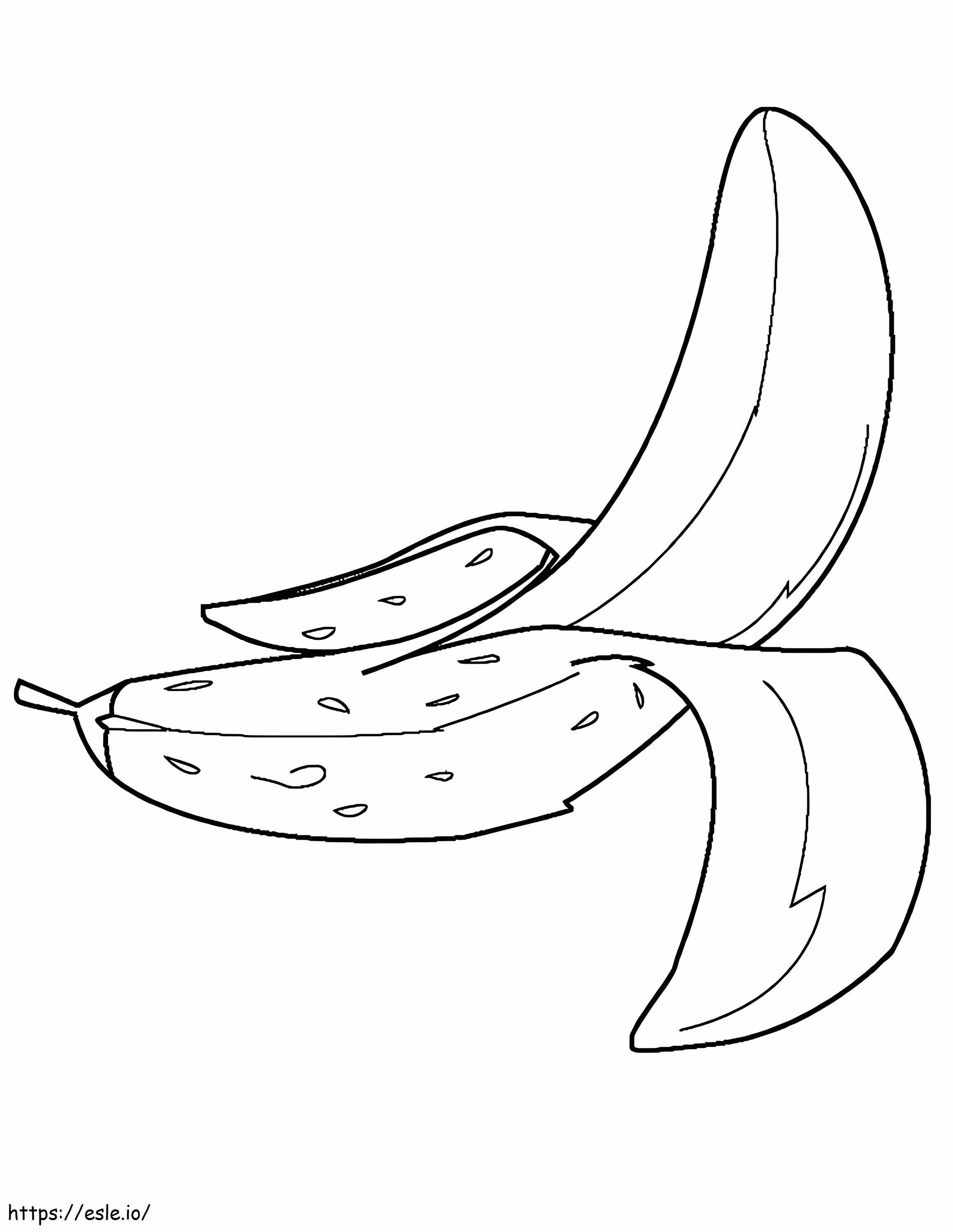 Hieno banaani värityskuva