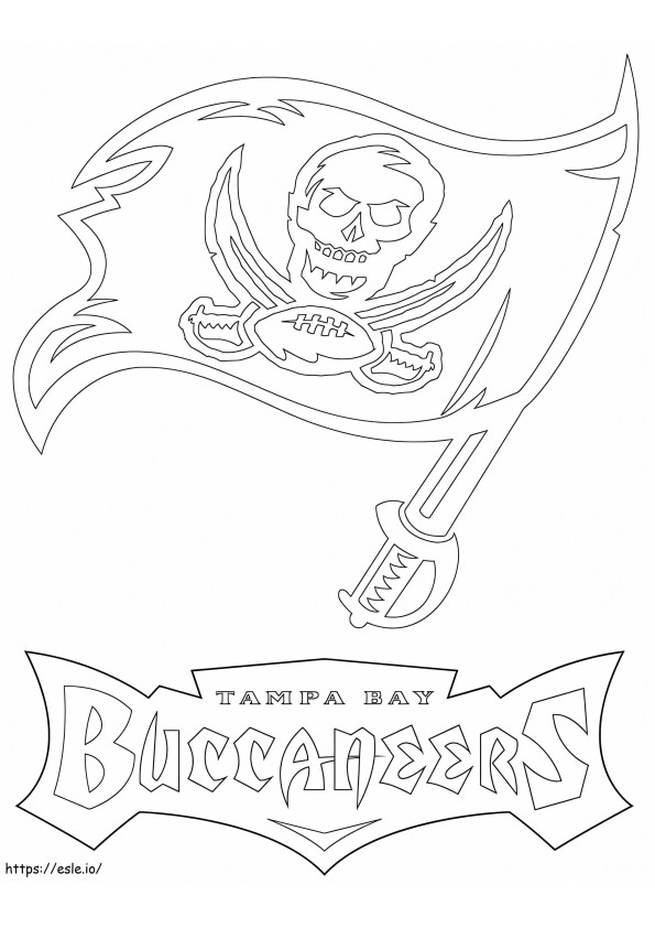 Logo Tampa Bay Buccaneers kolorowanka