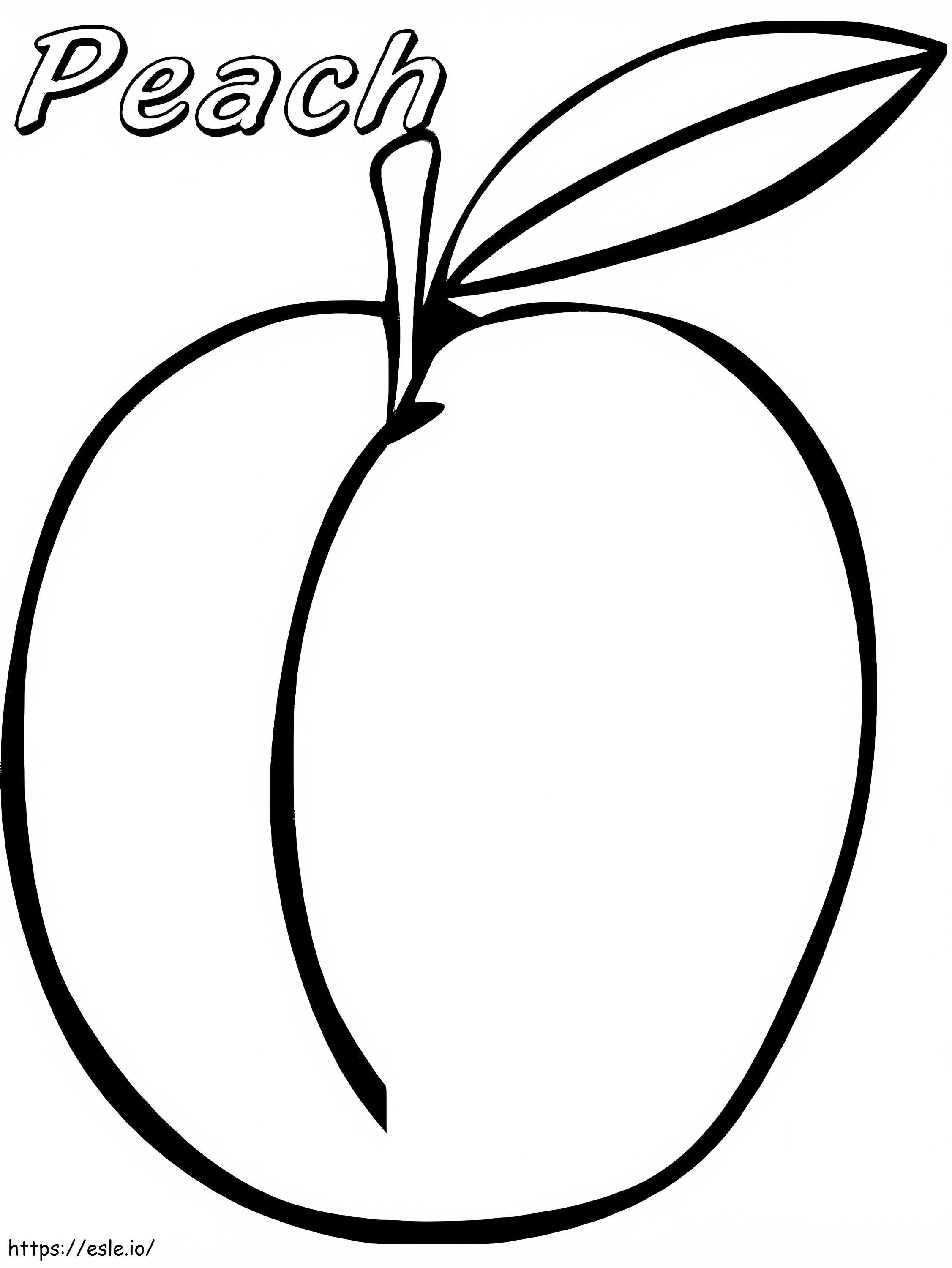 Einfache Pfirsichfrucht 1 ausmalbilder