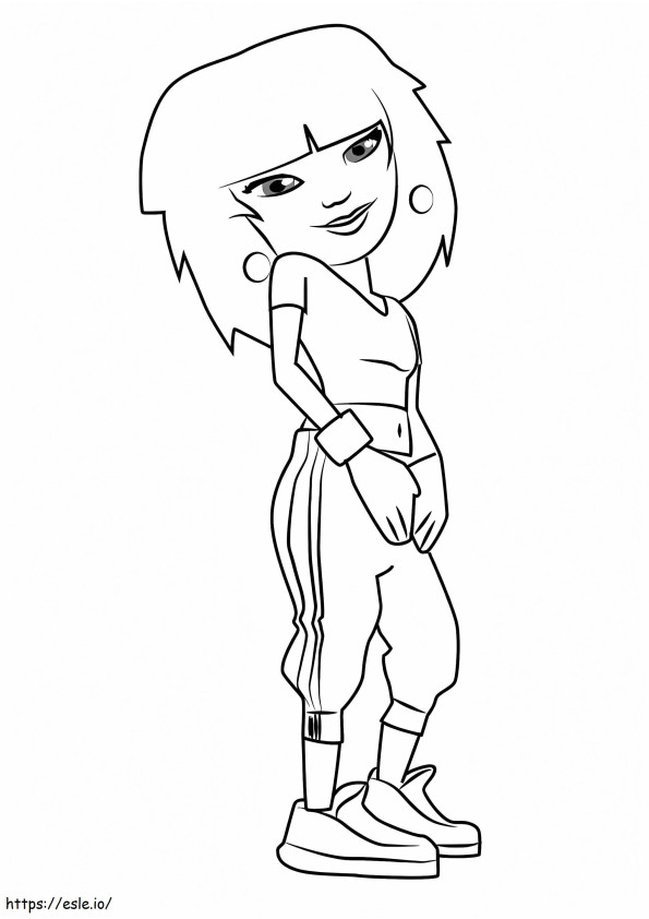 Mina From Subway Surfers coloring page