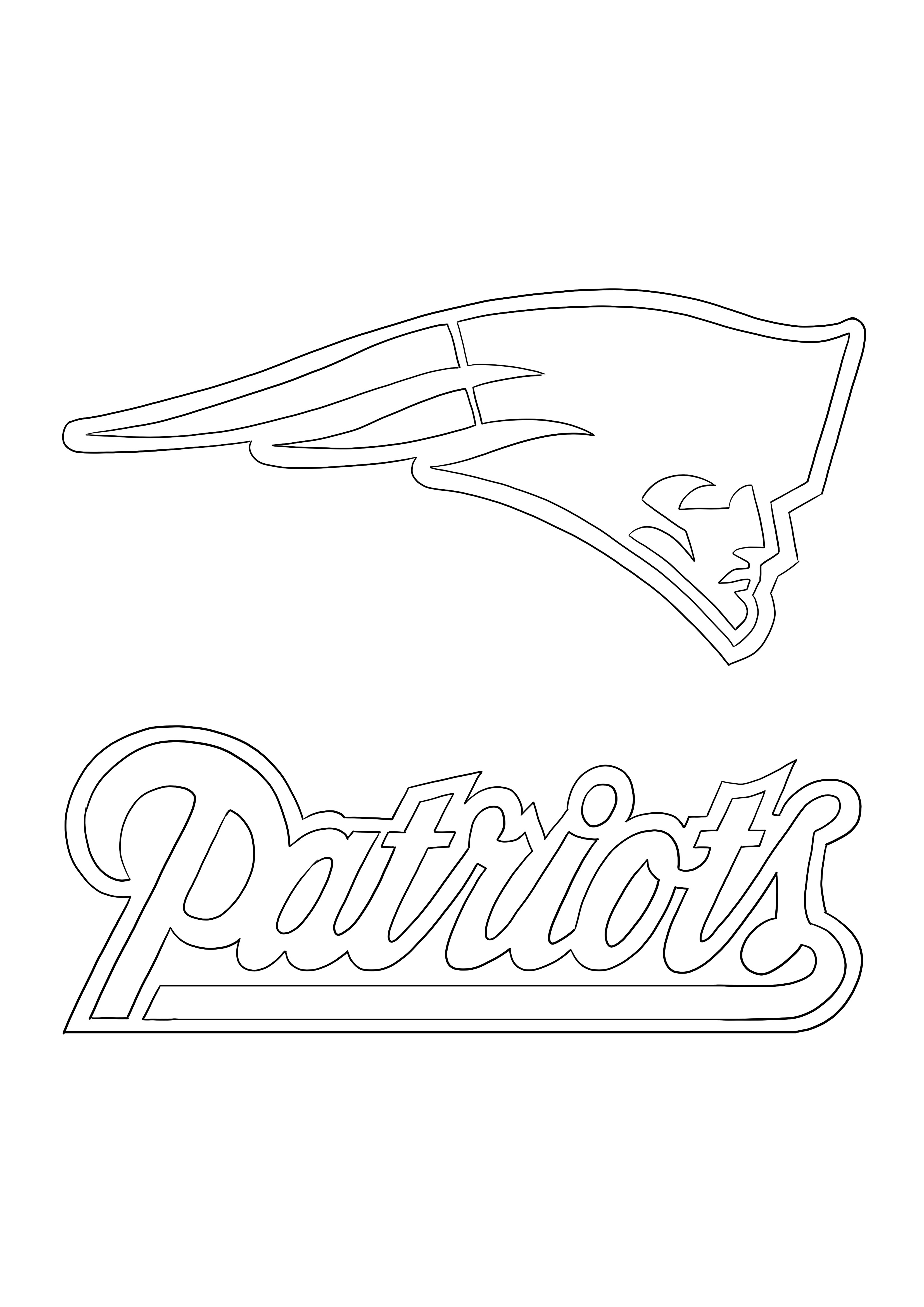 Coloração do logotipo Patriots e download gratuito