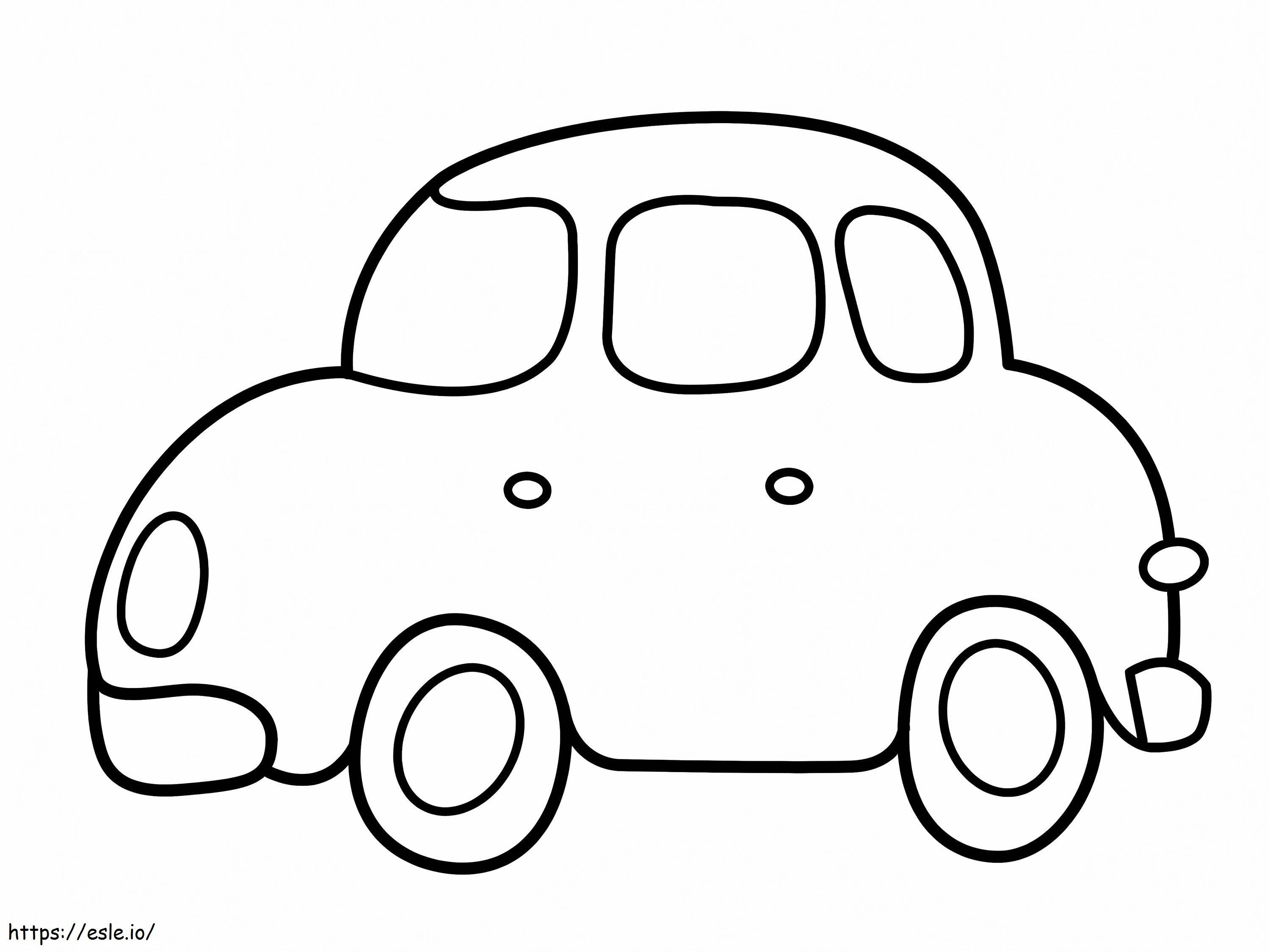 Very Easy Car coloring page