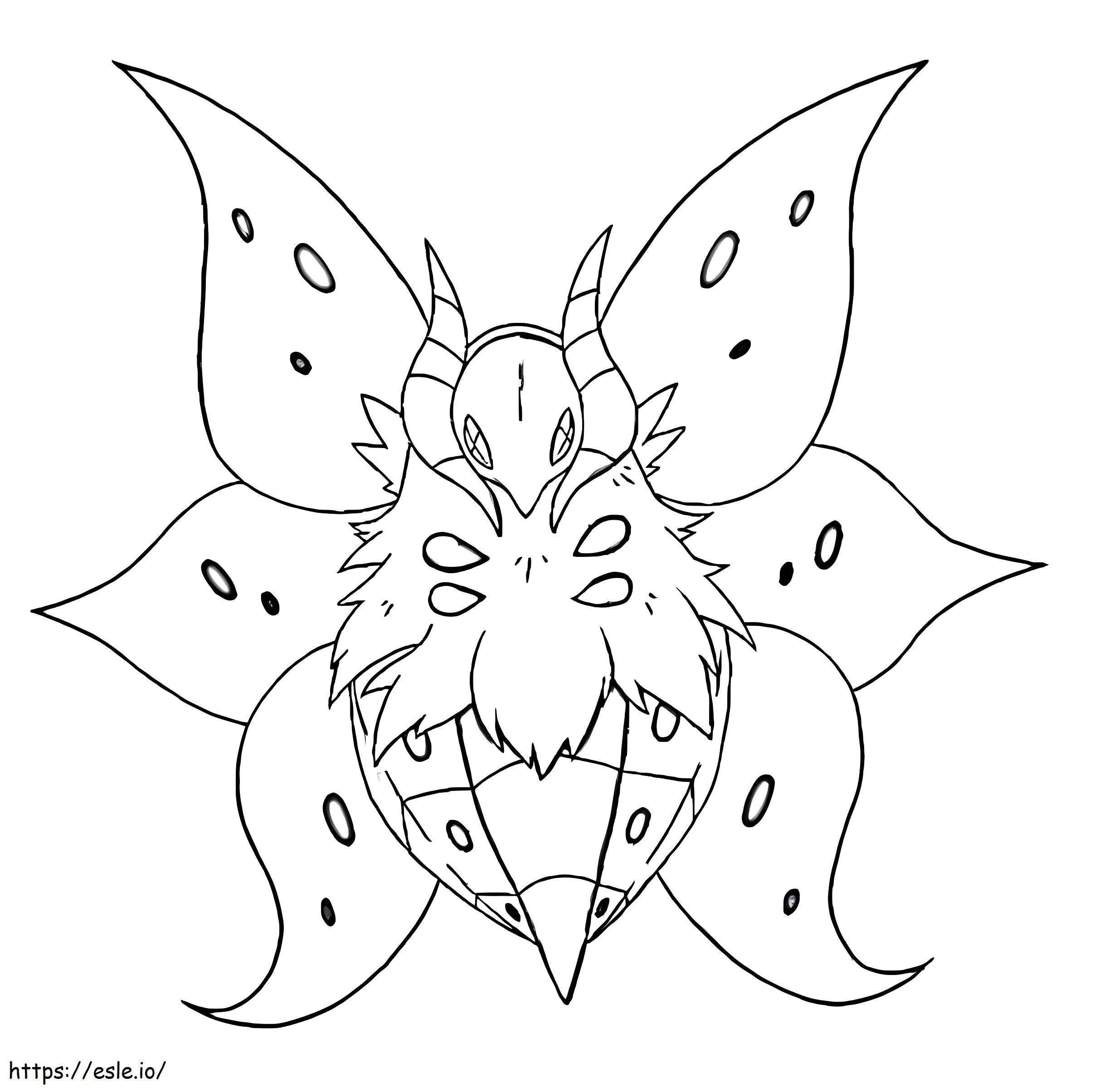 Coloriage Pokémon Volcarona gratuit à imprimer dessin