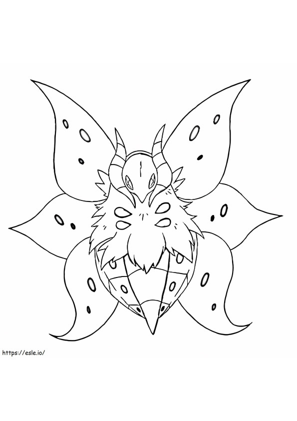 Coloriage Pokémon Volcarona gratuit à imprimer dessin