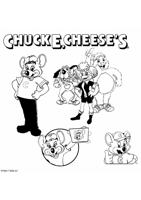 Chuck E. Cheese 13 coloring page
