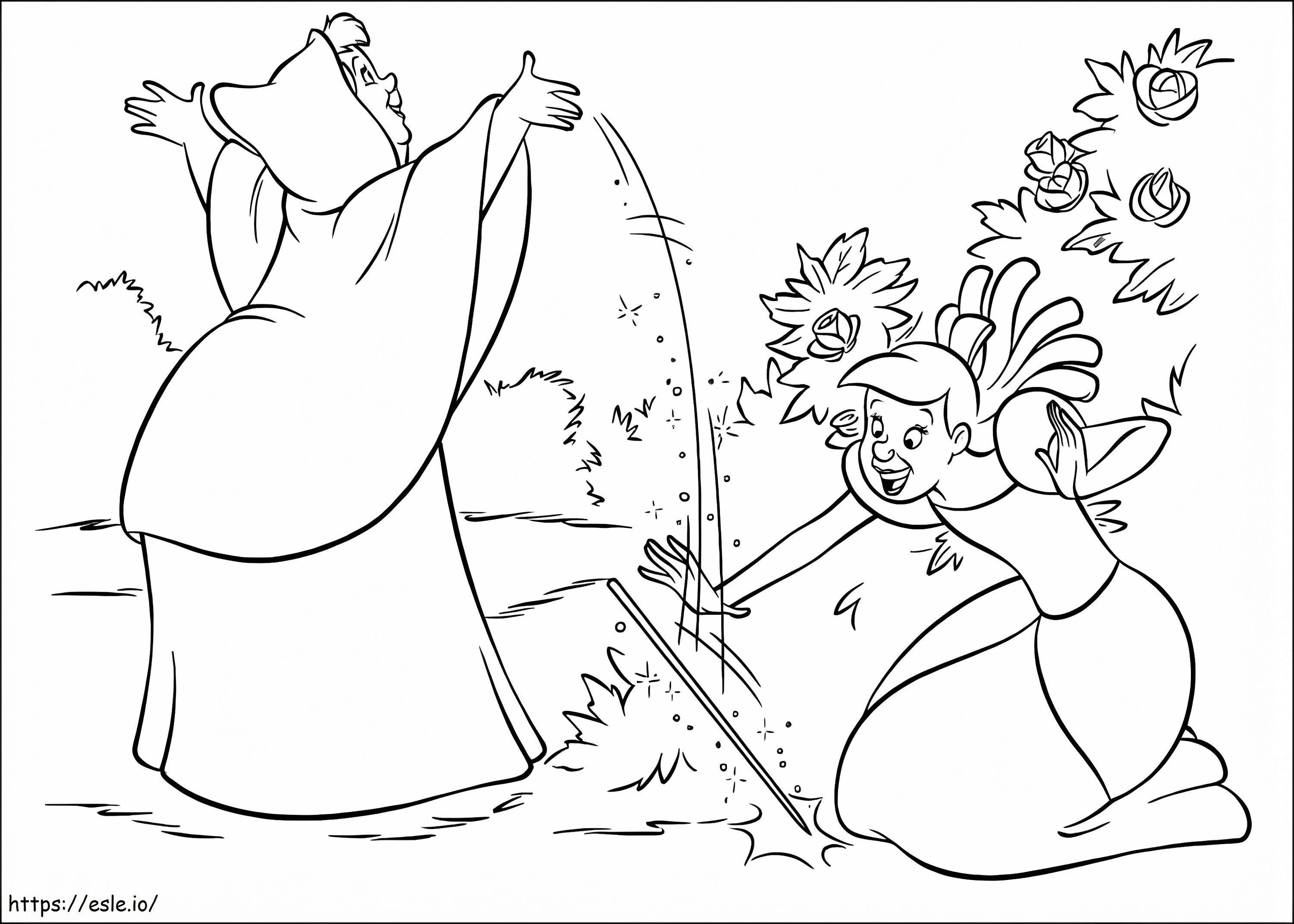 Anastasia Tremaine And The Fairy coloring page