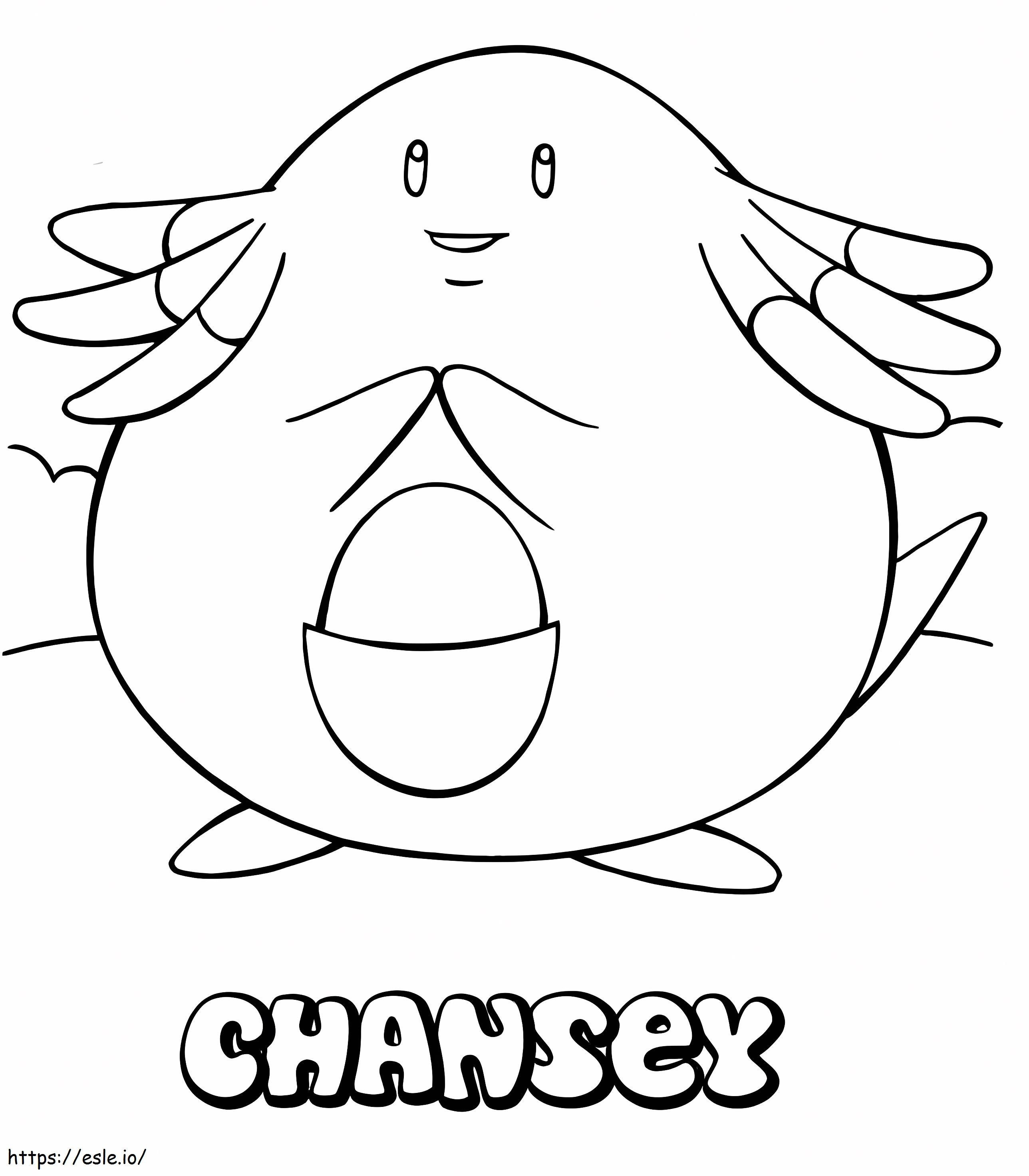 Pokemon Chansey coloring page