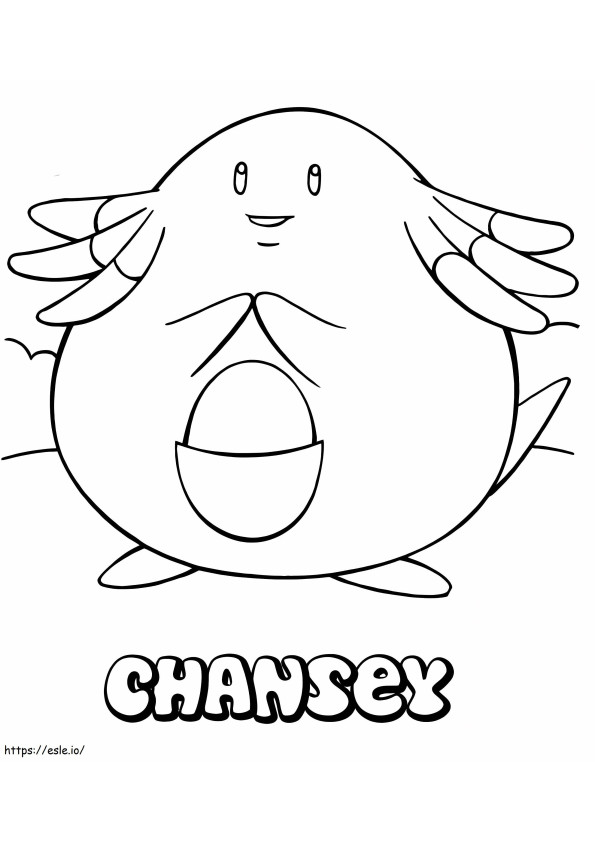 Pokemon Chansey kolorowanka