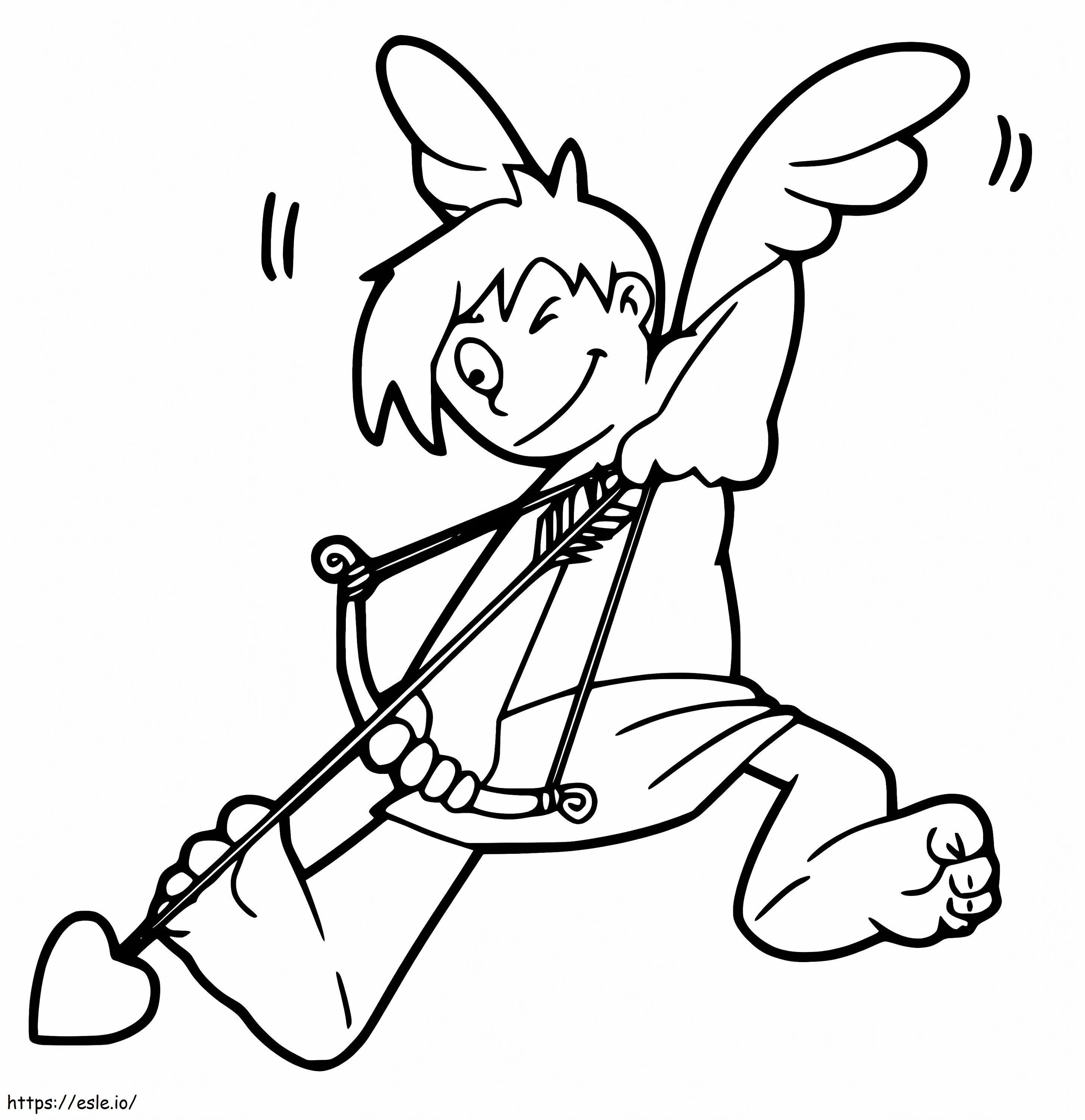 Cupid Shooting coloring page