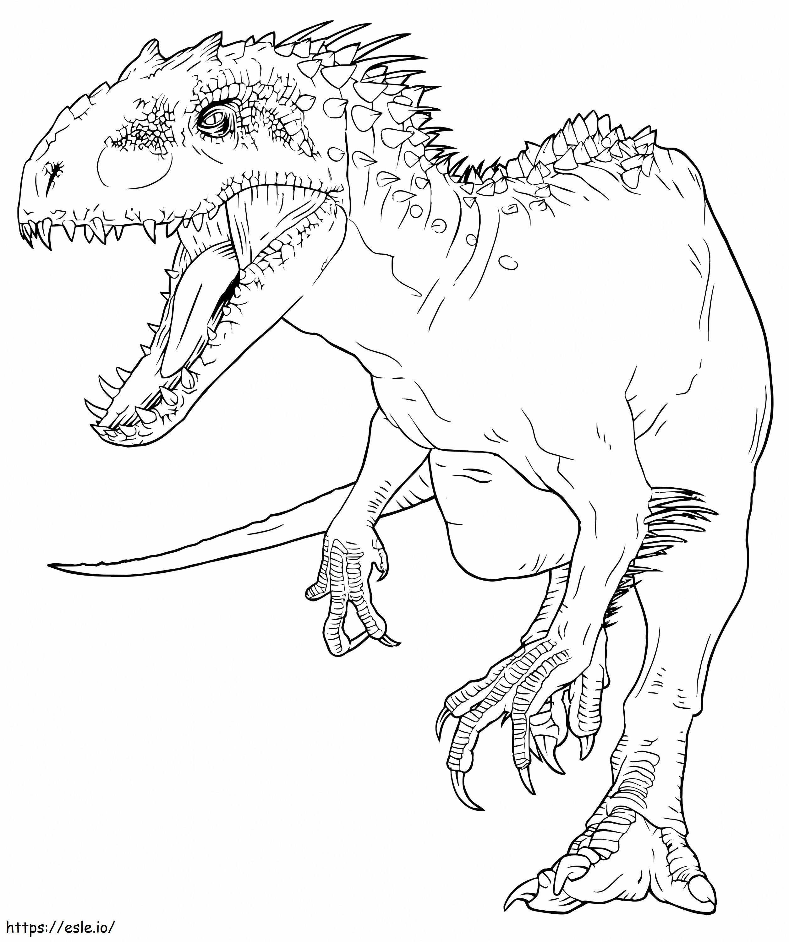 Taman Jurassic Indominus Rex Gambar Mewarnai