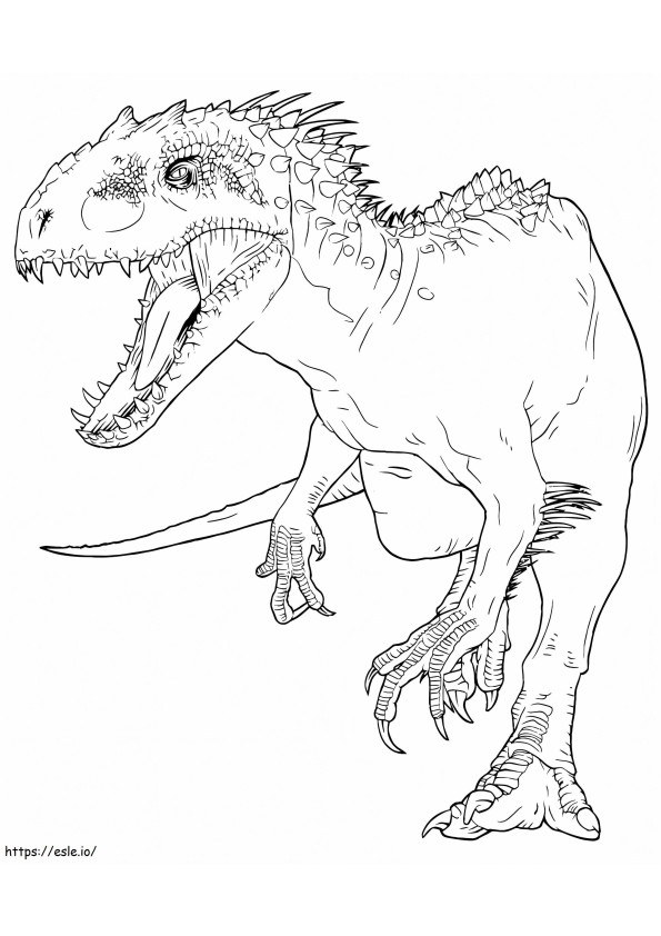 Coloriage Parc Jurassique Indominus Rex à imprimer dessin