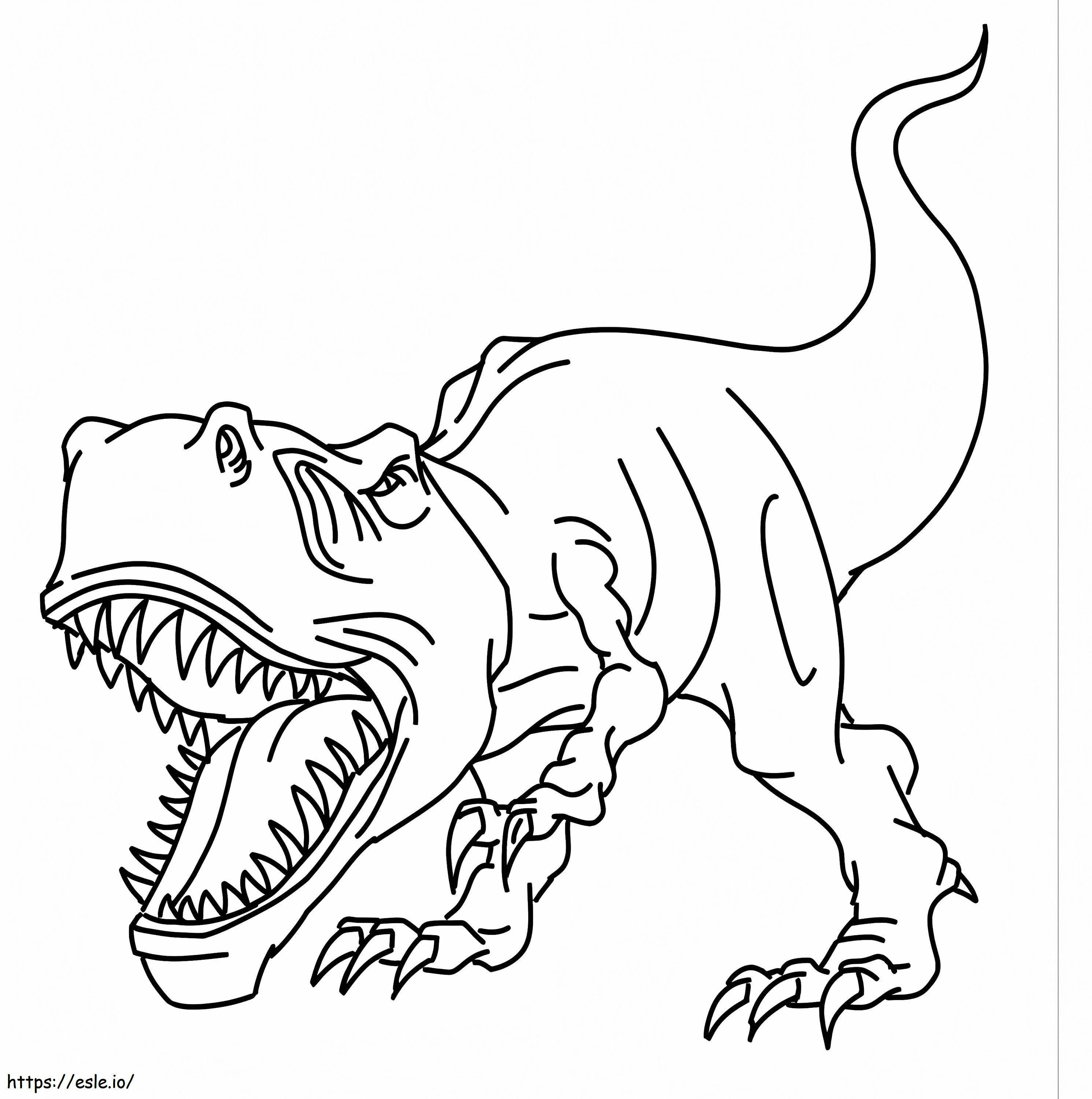 Coloriage Giganotosaure en colère à imprimer dessin