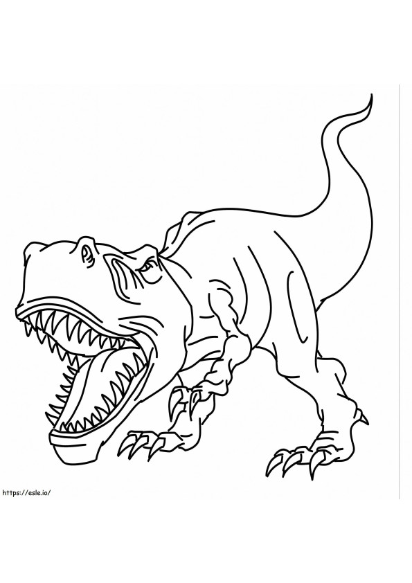 Giganotosauro irritado para colorir