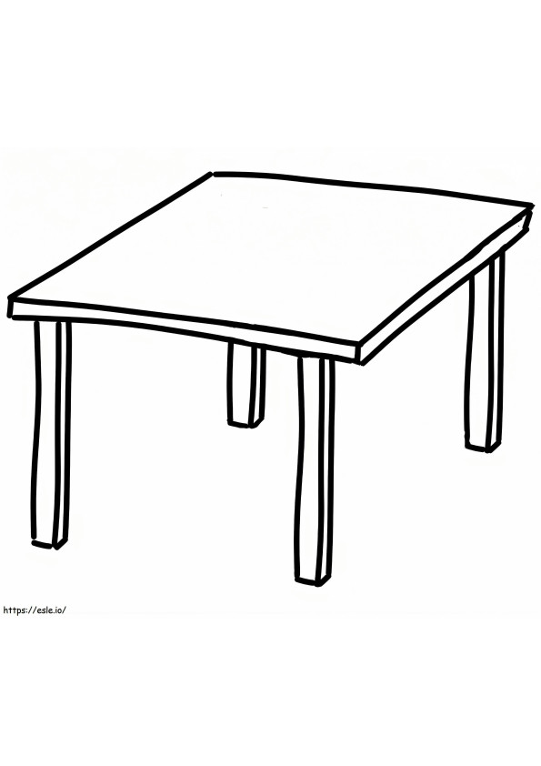 とてもシンプルなテーブル ぬりえ - 塗り絵