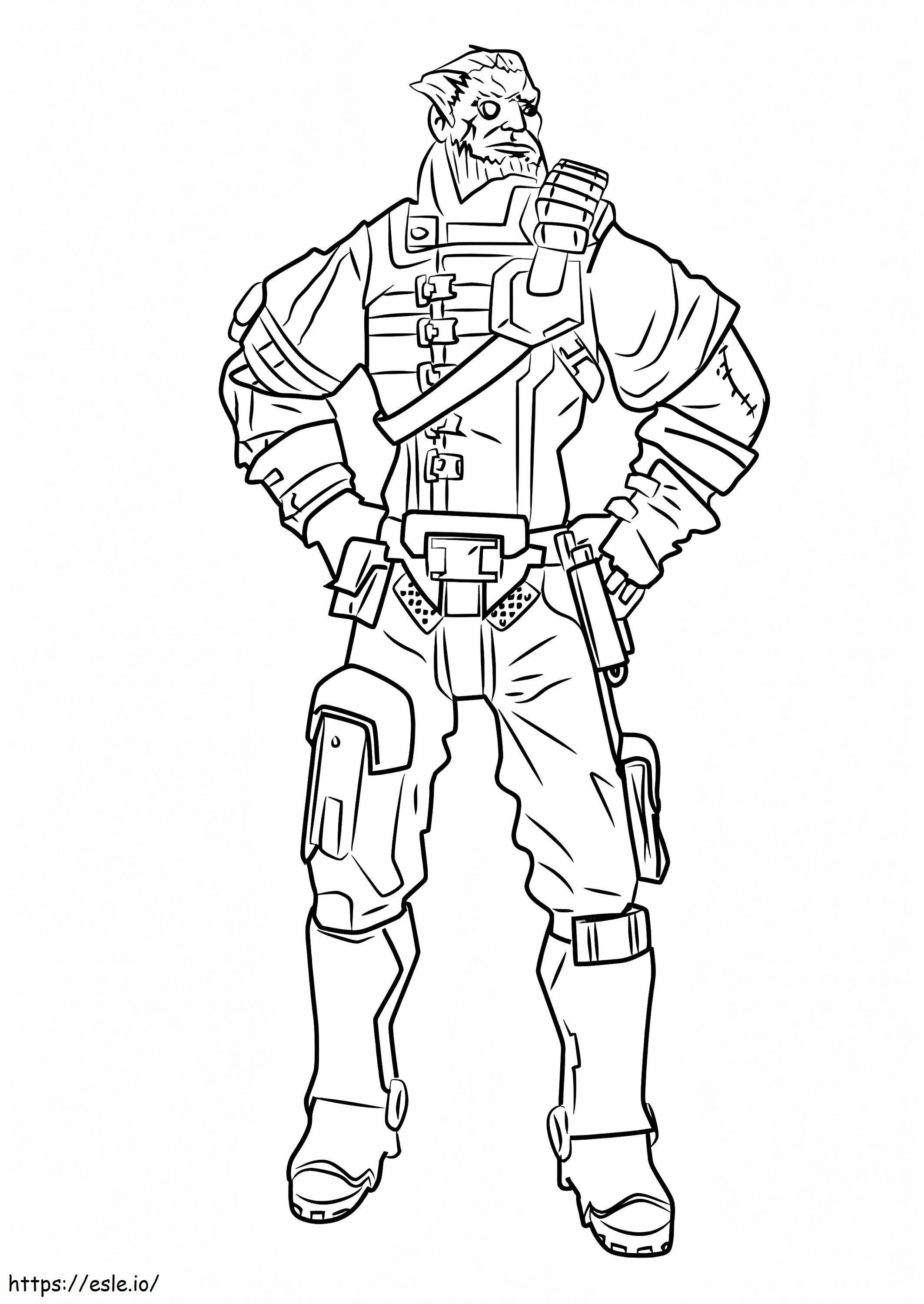 Wilhelm From Borderlands coloring page