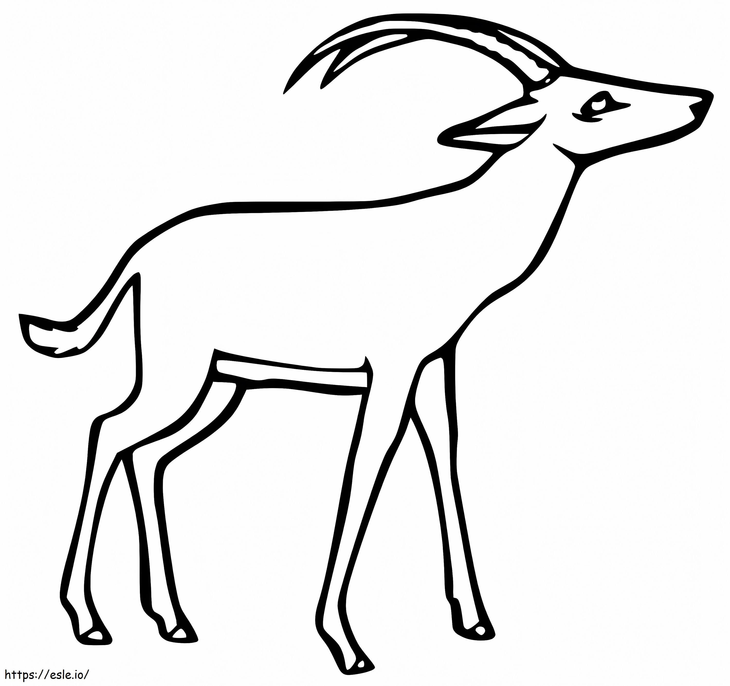 Antilopa 3 de colorat