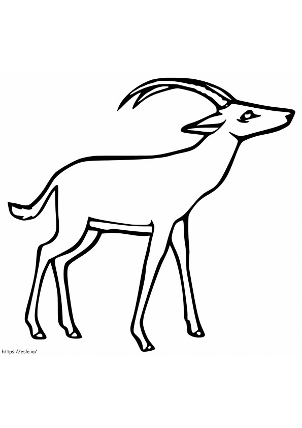 Antilopa 3 de colorat