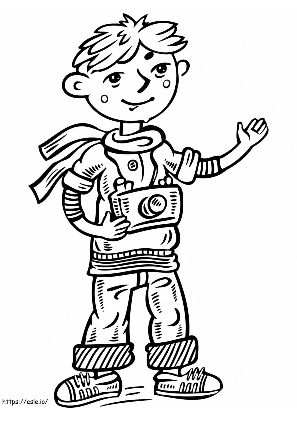 Little Photographer coloring page