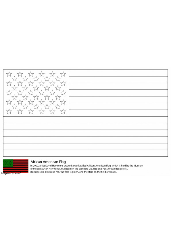 1598919620 Vlag van Afrikaans Amerika kleurplaat