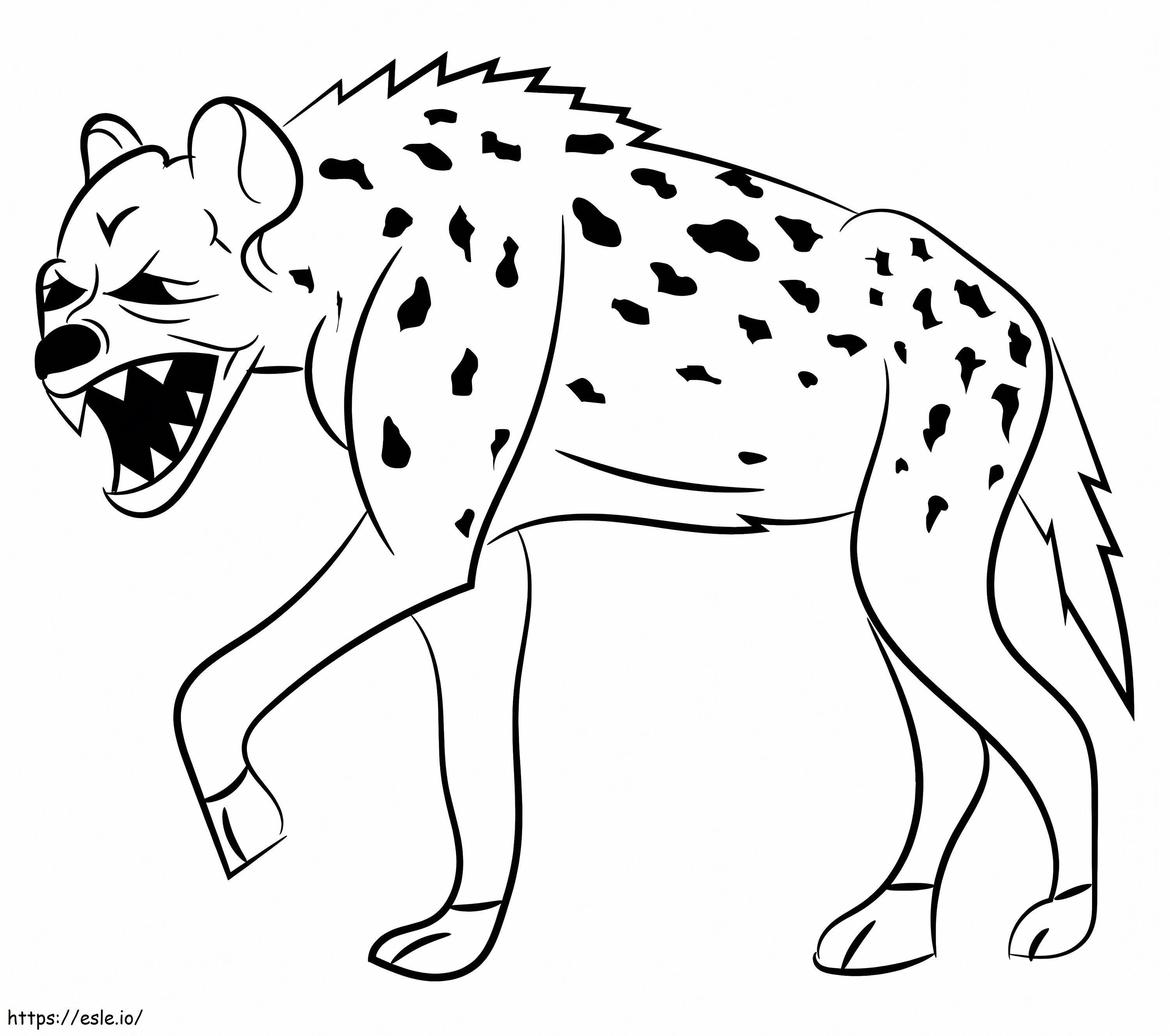 La iena inquietante da colorare
