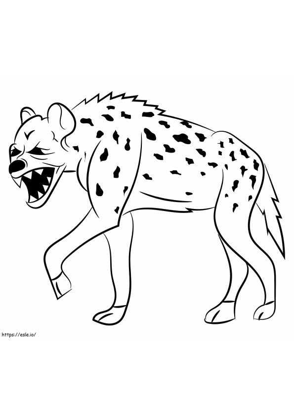 Kammottava hyena värityskuva