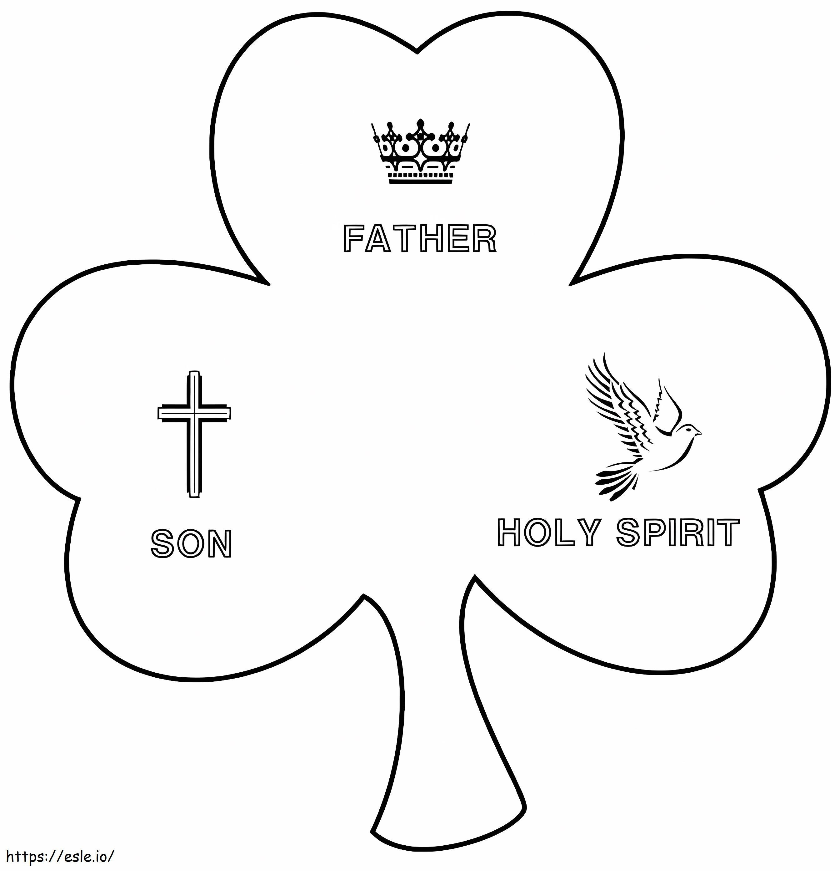 Trinity Color Trinity Clover coloring page