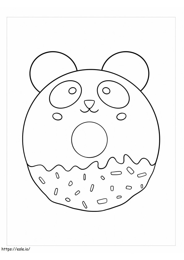Rosquinha Panda para colorir
