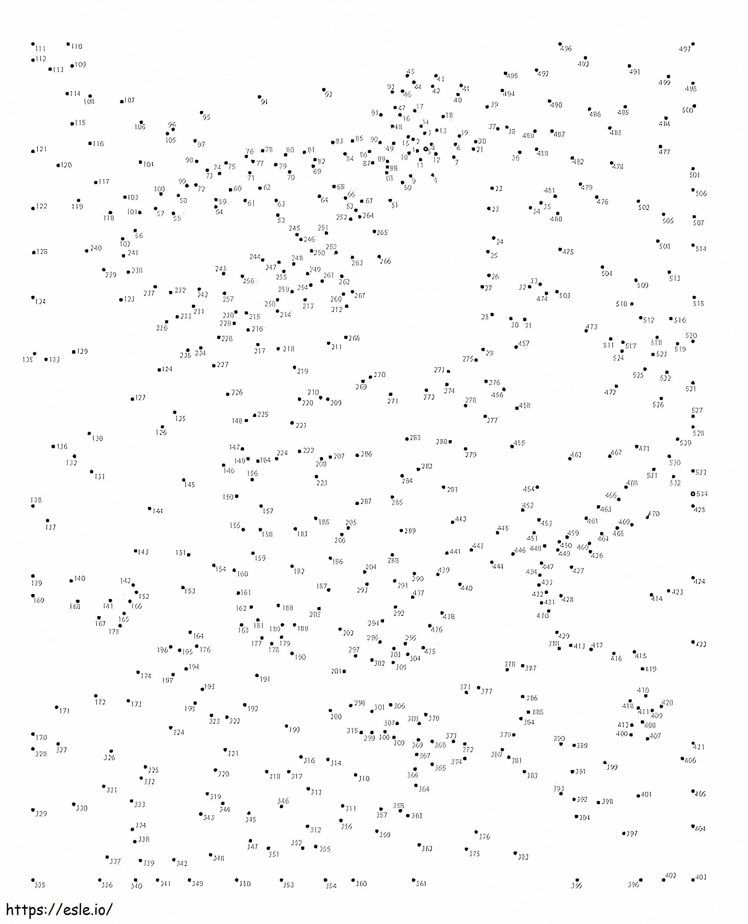 エクストリーム ドット トゥ ドット 2 ぬりえ - 塗り絵