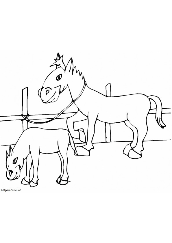 Little Horses coloring page